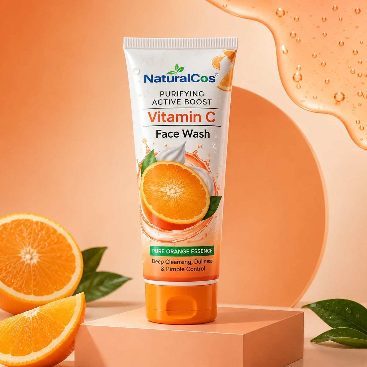 NaturalCos Vitamin C Face Wash with Pure Orange Essence