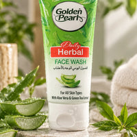 Golden Pearl Daily Herbal Face Wash with Aloe Vera & Green Tea