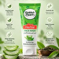 Golden Pearl Daily Herbal Face Wash with Aloe Vera & Green Tea