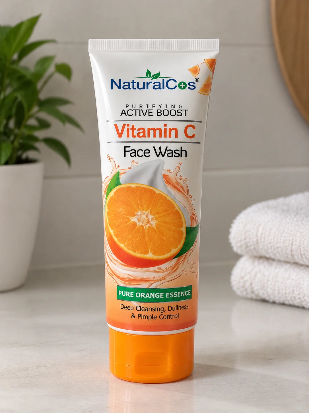 NaturalCos Vitamin C Face Wash with Pure Orange Essence