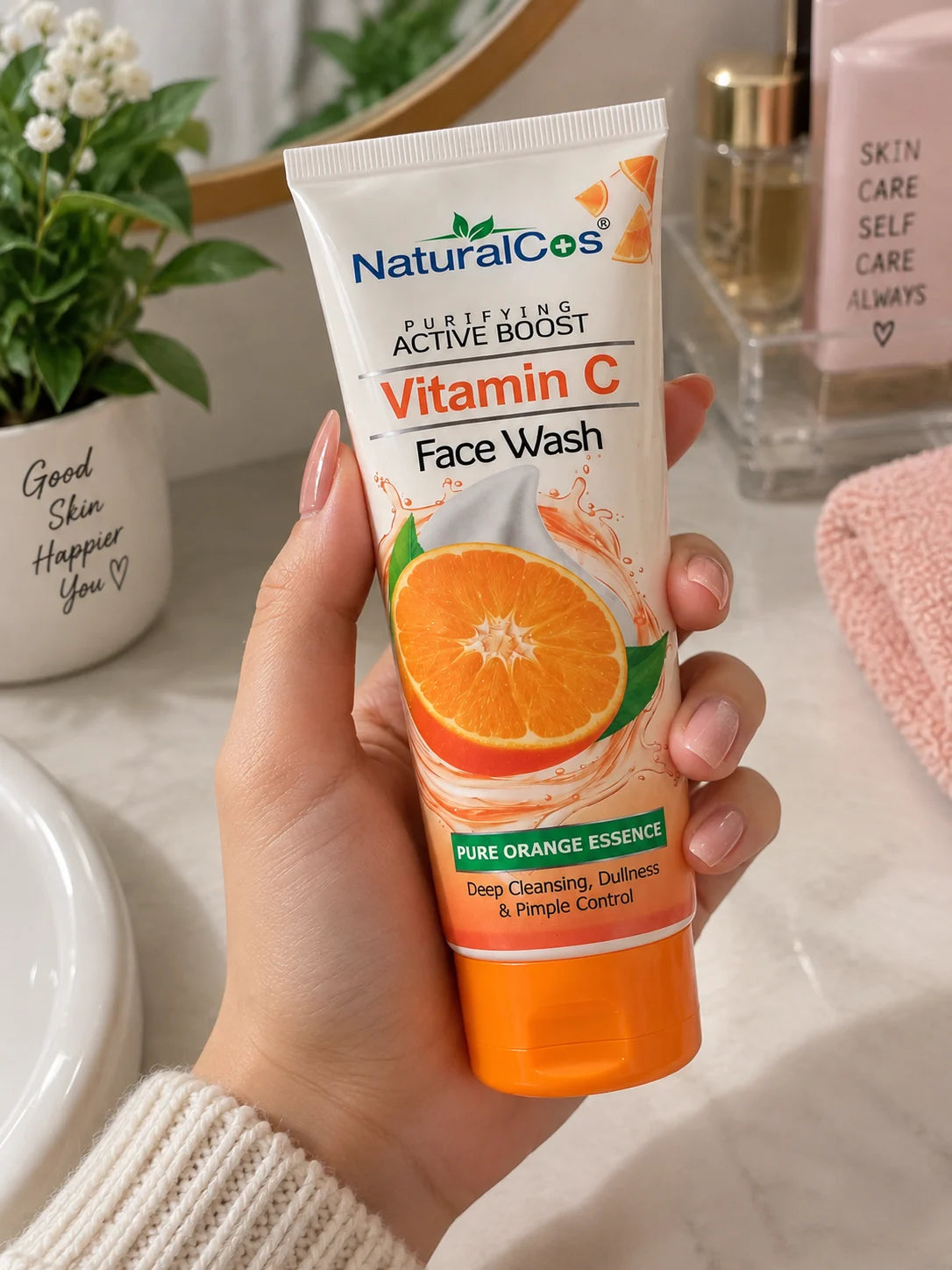 NaturalCos Vitamin C Face Wash with Pure Orange Essence